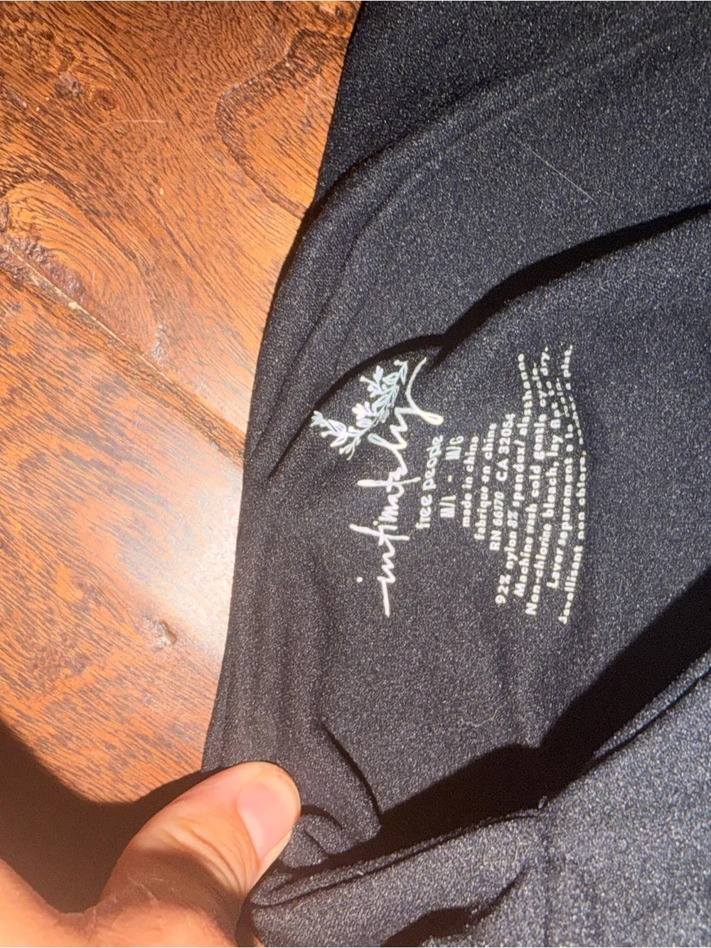 Free People Black Ribbed Tank Top